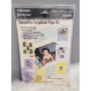 NEW Baby Scrapbook Page Kit #2653 Vintage Nursery Sticker card stock lot kit cut